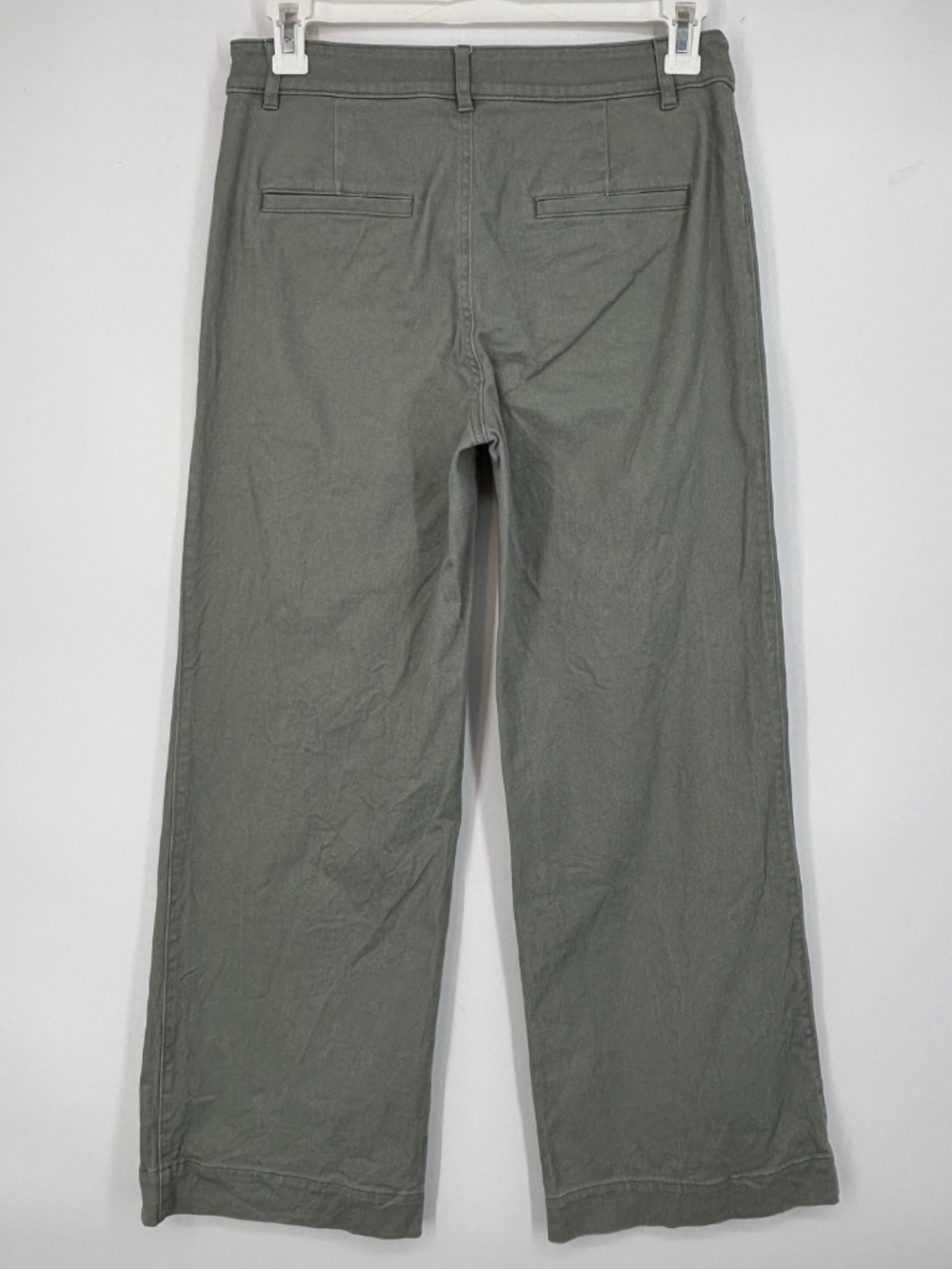 Loft Womens Size 6 The Palmer Wide Leg Jeans Sage Green Gray Patch Pockets Light - Picture 7 of 9